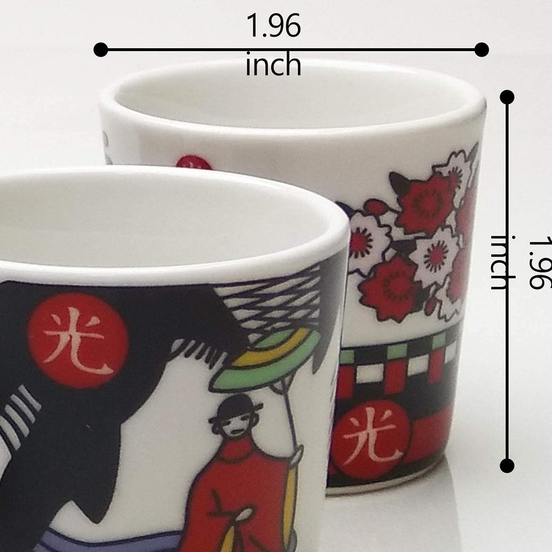 LENITH] Korean Funny Soju Shot Glasses Sets, O-Kwang Hwatu, Korea Traditional Card Game Printed for Sake, Whiskey, Tequila, Liquor - Image 5